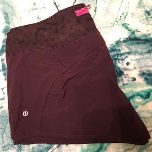 Purple Lululemon running shorts lined - 10